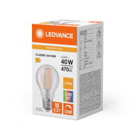 LEDVANCE LED CLASSIC A DIM CRI97 S 4.2W 927 Clear E27