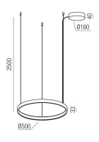 Závěsné svítidlo ORION SU LED D500 40W CCT 2700/3000/4000K WH (RD) REDO 01-3866