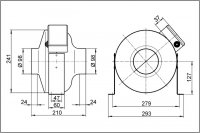 Maico 0080.0271 ERR 10/1 S radiální ventilátor do kruhového potrubí