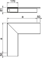 OBO WDK F80170CW Plochý roh pro kanál WDK 470x170x80 krémová bílá