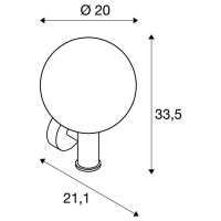 GLOO PURE WL venkovní nástěnné nástavbové svítidlo E27 antracit IP44 SLV 1002002