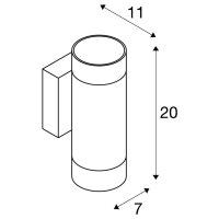 ASTINA UP/DOWN QPAR51, Indoor, nástěnné svítidlo, černé    SLV 1002933