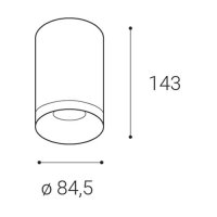 LED2 1150421D TUBUS A, W DALI/PUSH DIM 9W 2700K