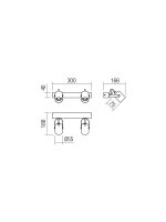 Nástěnné svítidlo TAFFI AP 2x42W E27 BK REDO 01-2416