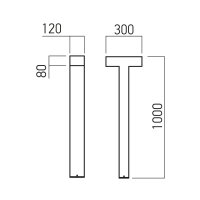 XTORRE STREET LIGHT 1Mr 2x10W 3000K T2-S