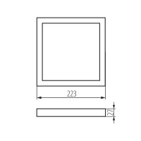 Montážní rámeček SP FRAME N 18W-S 31088 Kanlux starý kód 30384