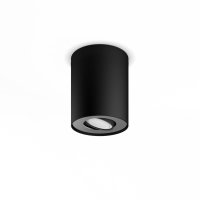 Philips Hue White Ambiance Pillar 1-spot LED GU10 250lm 2200-6500K černá