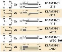 KSAM3F61X11 Koncový spínač kovový, ovlád