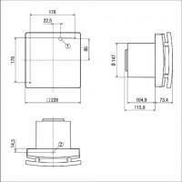 Maico 0084.0090 ECA 150 ipro B nástěnný axiální ventilátor DN 150