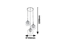 Philana E27 3X 60W IP20 zlato RABALUX 6496