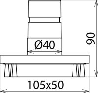 Kartáč T pro vysávání 105x90x50 pro soupravu pro suché čištění do 36 kV