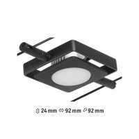 LED lankový systém MacLED spot 4,5W 3000K 12V černá mat/chrom PAULMANN 94425