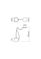 Závěsné svítidlo DODO SU 1X42W E27 20/250cm WH REDO 01-1823