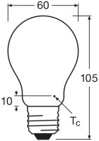 LEDVANCE LED CLASSIC A DIM P 7.5W 840 Frosted E27