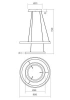 Závěsné svítidlo ICONIC SUX2C LED 80W 3000/4000K WH REDO 01-3917