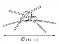 Alexis LED 21W IP20 chrom RABALUX 2504