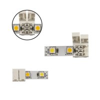 Spojka double white LED pásků šíře 10 mm, 3 piny MCLED ML-112.001.21.4