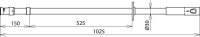 Izolační tyč 36 kV M12 SQ s nástrčnou spojkou délka 1000 mm DEHN 766301