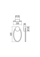 Nástěnné svítidlo LEO AP LED 22W CCT+3STEP WH REDO 01-3291