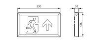 EM155C SLIM WL EXIT SIGN M3 ELP UP WH PHILIPS 871869979899400