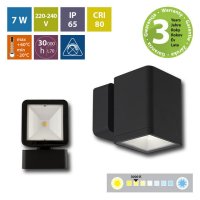 LED svítidlo Verona S, 7W, 3000K, IP65, černá barva MCLED ML-518.017.19.0