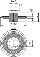 OBO DW FL30x3,5 Těsnicí manžeta 30x3,5 oranžová Termoplastický elastomer TPE