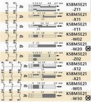 Koncový spínač kovový s nerezovým bočním čepem, šířka 40mm KSBM5E21W02