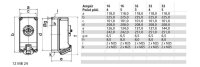 Zásuvka nástěnná s vypínačem 32A 5p 400V IP44 6h Quick-Connect BALS 16043