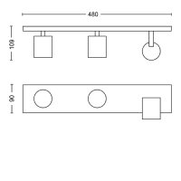 RUNNER bar/tube černá 3x20W 230V PHILIPS 871951443533900