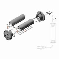 FKU45-1M-EL AL profil FKU45 BC pro LED, bez plexi, 1m, elox FK TECHNICS 4731621