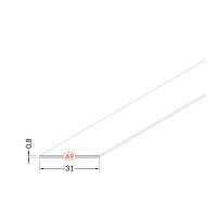 FKU78-A9-1M-W(OP) Plexi A9 opálové pro FKU78, 1m FK TECHNICS 4739582