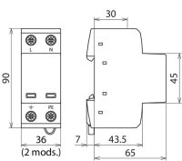 Základní kombinovaný svodič přepětí DEHNshield pro jednofázové TT a TN systémy