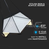 Závěsné svítidlo V-TAC Basics Net Prism White Lampshade 400*540mm VT-7401