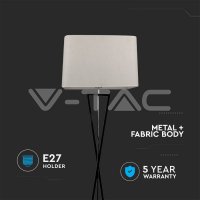 Designer Floor Lamp With Ivory Lampshade