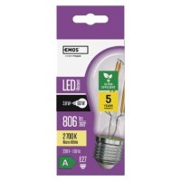 LED žárovka Filament A60 E27 3,8W (60W) 806 lm teplá bílá EMOS ZF5147