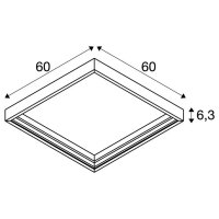 PANEL 600, montážní rámeček SLV 1007474