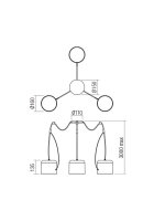 Závěsné svítidlo DODO SU 3X42W E27 20/250cm WH REDO 01-1825