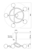 Závěsné svítidlo CONFUSIO SU 5x28W E14 GOLD REDO 01-3258