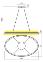 Závěsné svítidlo NOBU SU LED 120W 3000/4000K WH REDO 01-3818