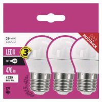 LED žárovka Classic Mini Globe E27 5W (40W) 470 lm neutrální bílá EMOS ZQ1121.3