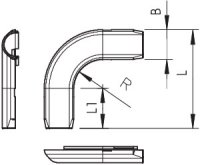 OBO 2953 B M20 LGR Quick Pipe oblouk 90°, M20, světle šedá Polyvinylchlorid, PVC