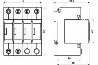 Svodič rázového přepětí HSA-320/4+0 M SPD typ 2+3 HAKEL 27524