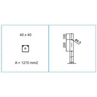 TA-EN 40X40 G 07534 Kanál s plochým dnem 40x40 - šedá IBOCO B07534