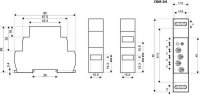 Relé s funkcí cyklovače CRM-2H, 1xCO,16A, 12-240V AC/DC ETI 002470003