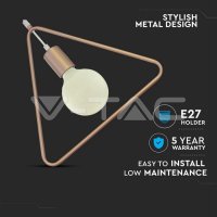 Závěsné svítidlo V-TAC Geometric Champagne Gold Single Triangle VT-7321