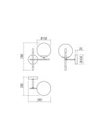 Nástěnné svítidlo ESSENTIAL AP 1X28W E14 MGD LEFT REDO 01-2944