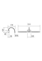 Nástěnné svítidlo KENDO AP LED 11W 3000K SWH REDO 01-3466