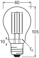 LEDVANCE LED CLASSIC A DIM P 7.5W 827 Clear E27