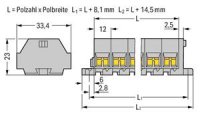 4vodičová svorkovnices upevňovacími přírubami šedá 0,08-4mm2 2pól.