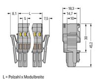 Pružinová svorka CAGE CLAMP 4mm2 šedá 2pól. WAGO 769-102/021-000